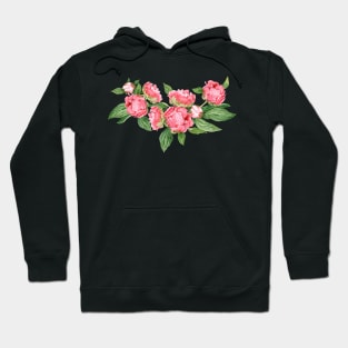 Watercolor Peonies Hoodie